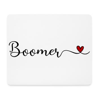 Boomer Heart Typography Gift - Mouse Pad (horizontal) - white - Front