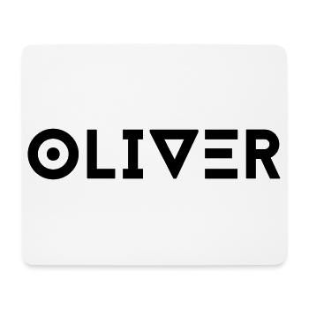 Prénom Oliver - Tapis de souris (format paysage) - blanc - Devant