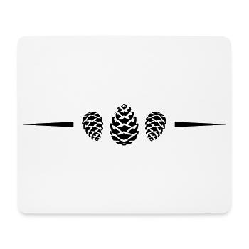 Tannenzapfen Linie Zapfen - Mousepad (Querformat) - Weiß - Vorne