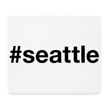 SEATTLE Hashtag Grunge - Mouse Pad (horizontal) - white - Front