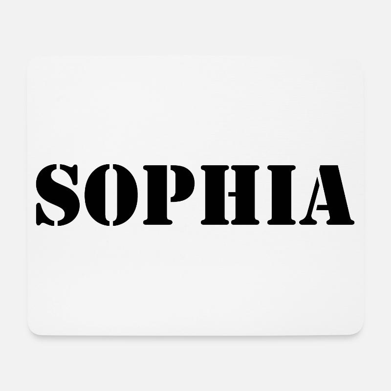Name Sophia - Mousepad (Querformat) - Weiß