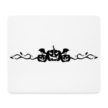 Halloween-Set mit Kürbissen - Mousepad (Querformat) - Weiß - Vorne