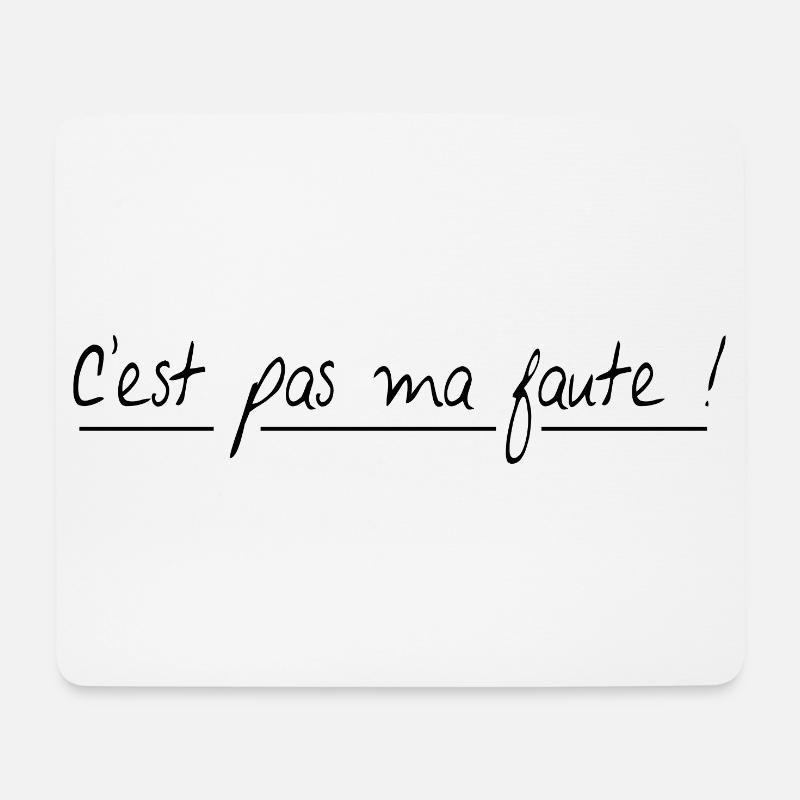 C'est pas ma faute - Tapis de souris (format paysage) - blanc