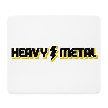 Heavy Metal Lightning Bolt Text-Logo - Mousepad (Querformat) - Weiß - Vorne