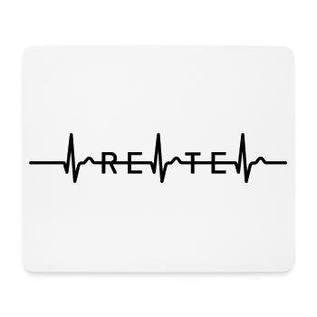 Herzkurve Rente - Rentner Ruhestand Pension - Mousepad (Querformat) - Weiß - Vorne