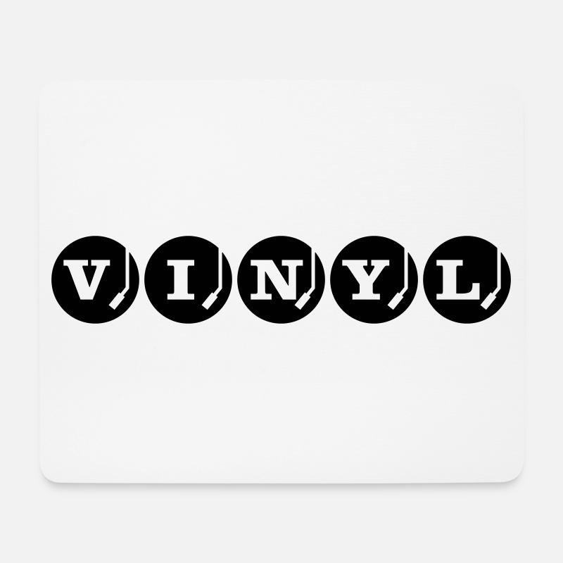 VINYL Schallplatten Design DJ - Mousepad (Querformat) - Weiß