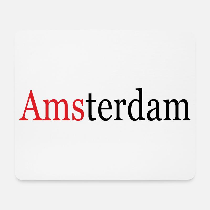 Amsterdam - Mousepad (Querformat) - Weiß