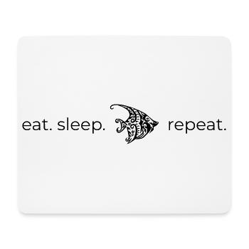 Manger Dormir [poisson] Répéter - Tapis de souris (format paysage) - blanc - Devant