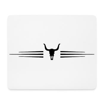 Bulle Skelett Linie - Mousepad (Querformat) - Weiß - Vorne