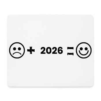 gluecklich_2026 - Mousepad (Querformat) - Weiß - Vorne