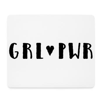 Girl 🖤 Power - Mouse Pad (horizontal) - white - Front