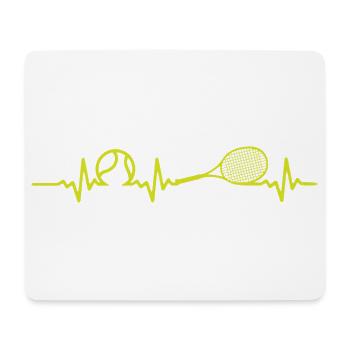 tennis heartbeat joueur de tennis - Tapis de souris (format paysage) - blanc - Devant