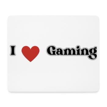 I Love Gaming - Mousepad (Querformat) - Weiß - Vorne