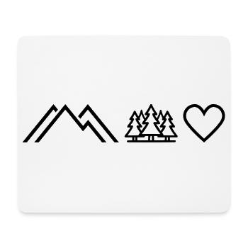 Cœur d’arbre de montagne en plein air - Tapis de souris (format paysage) - blanc - Devant