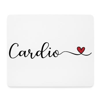 Cardio avec un cœur - Tapis de souris (format paysage) - blanc - Devant