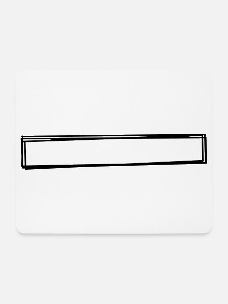 Bindestrich handgezeichnet - Mousepad (Querformat) - Weiß
