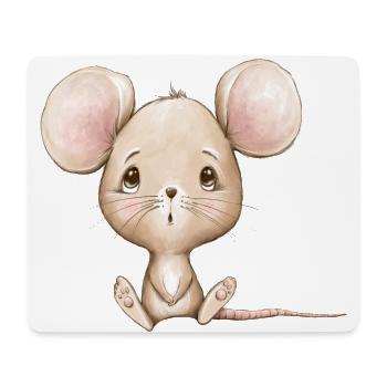 Maus - Mousepad (Querformat) - Weiß - Vorne