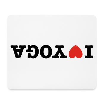 I love yoga - Mousepad (Querformat) - Weiß - Vorne