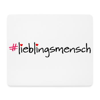 #lieblingsmensch - Mousepad (Querformat) - Weiß - Vorne