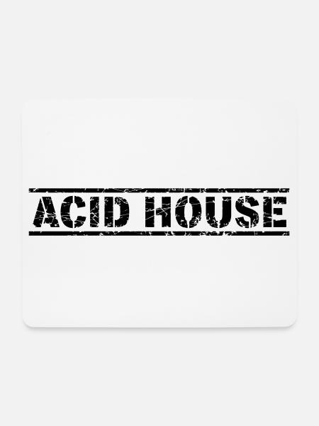 Acid House - Tapis de souris (format paysage) - blanc