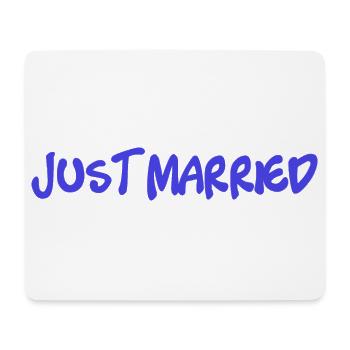 COUPLE. JUST MARRIED. EVJF. SAINT VALENTIN. MARIES - Tapis de souris (format paysage) - blanc - Devant