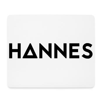 First name Hannes - Mouse Pad (horizontal) - white - Front