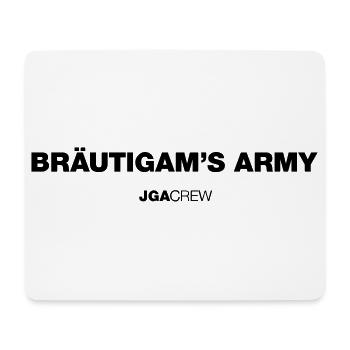 Bräutigams army (JGA - Jungesellenabschied) - Mousepad (Querformat) - Weiß - Vorne