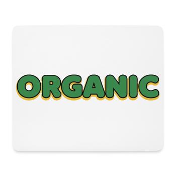 Organische Grün-Gelb Schriftlogo - Mousepad (Querformat) - Weiß - Vorne