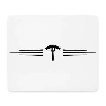 Wurst Gabel  Currywurst - Mousepad (Querformat) - Weiß - Vorne