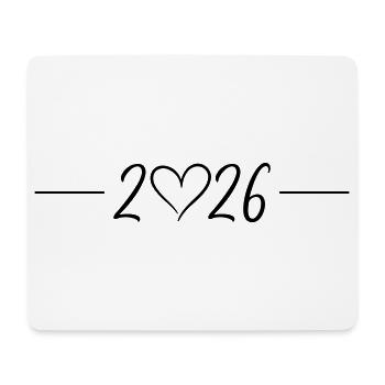 2026 Heart Line - Mouse Pad (horizontal) - white - Front