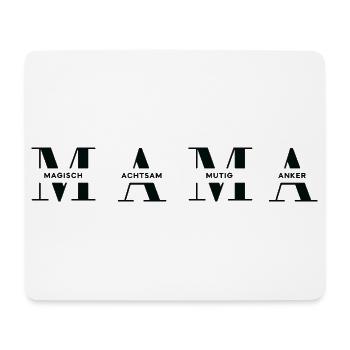 Horizontales MAMA Design in Schwar für dunkle Mode - Mousepad (Querformat) - Weiß - Vorne