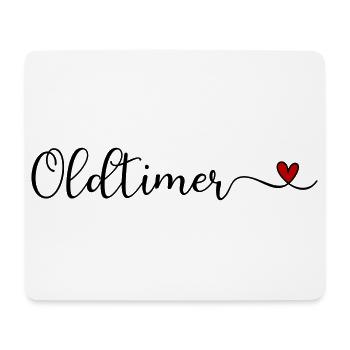 Oldtimer Herz - Mousepad (Querformat) - Weiß - Vorne