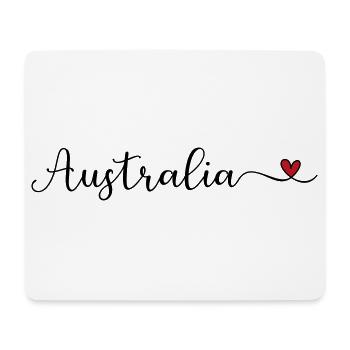 Australia Australien Schriftzug mit Herz - Mousepad (Querformat) - Weiß - Vorne