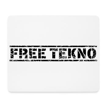 Free Tekno - Mousepad (Querformat) - Weiß - Vorne