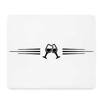 Wine Glasses Line - Mouse Pad (horizontal) - white - Front