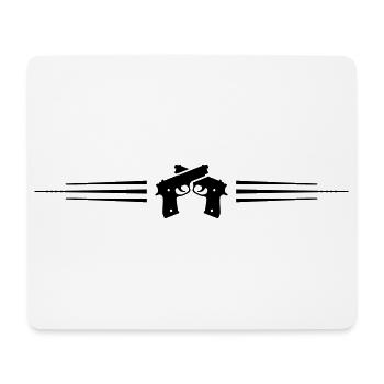 Ligne de symboles de pistolet - Tapis de souris (format paysage) - blanc - Devant