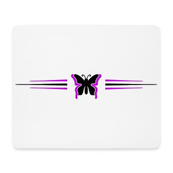 Butterfly Symbol Line - Mouse Pad (horizontal) - white - Front