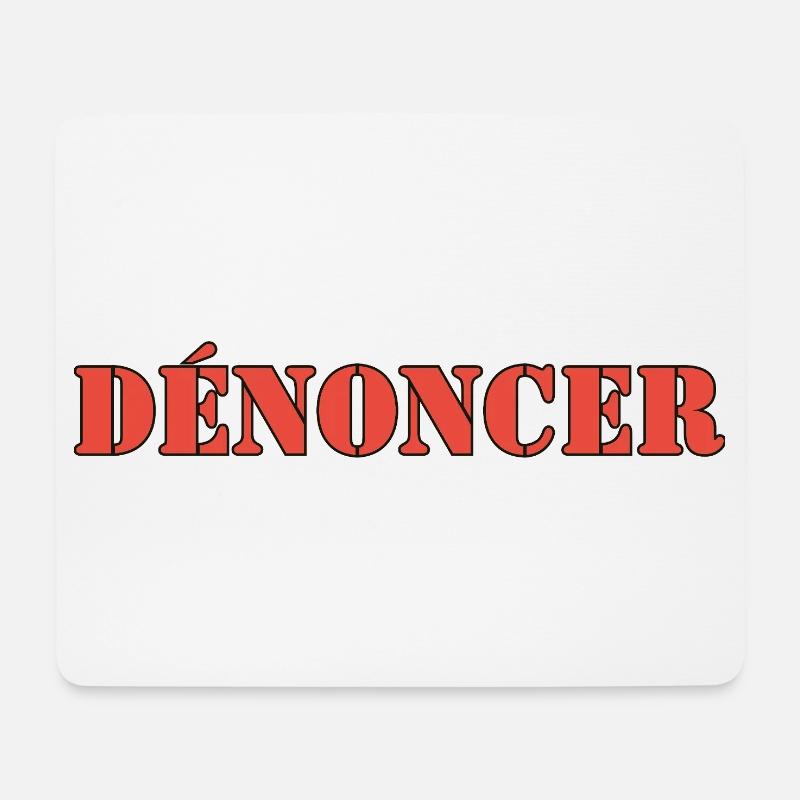 DÉNONCER - Tapis de souris (format paysage) - blanc