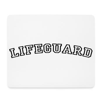 Lifeguard College Font Typography - Mouse Pad (horizontal) - white - Front