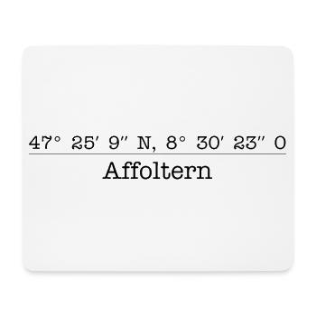 Coordonnées Affoltern am Albis - Tapis de souris (format paysage) - blanc - Devant