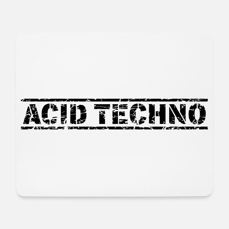 Acid Techno - Mouse Pad (horizontal) - white