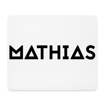 First name Mathias - Mouse Pad (horizontal) - white - Front
