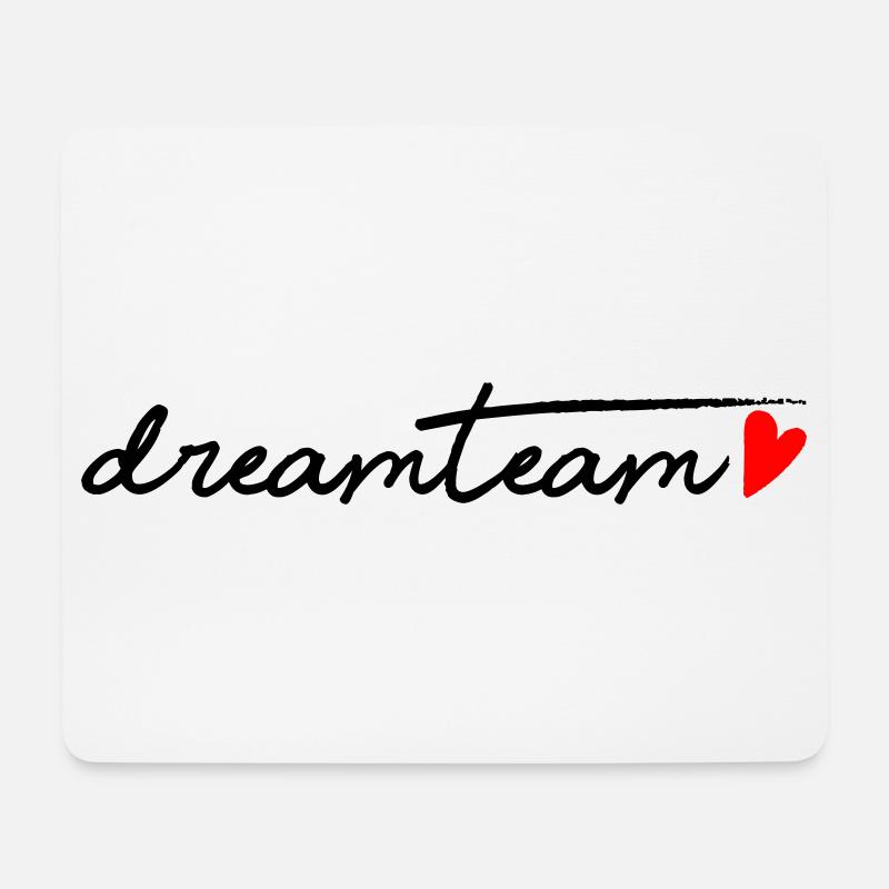 Dream team red heart - Mouse Pad (horizontal) - white
