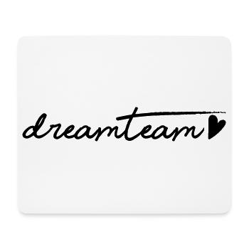 Dreamteam schwarzem Herz - Mousepad (Querformat) - Weiß - Vorne