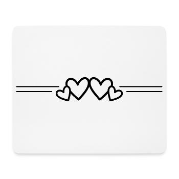 Hearts Symbol Love Wedding - Mouse Pad (horizontal) - white - Front