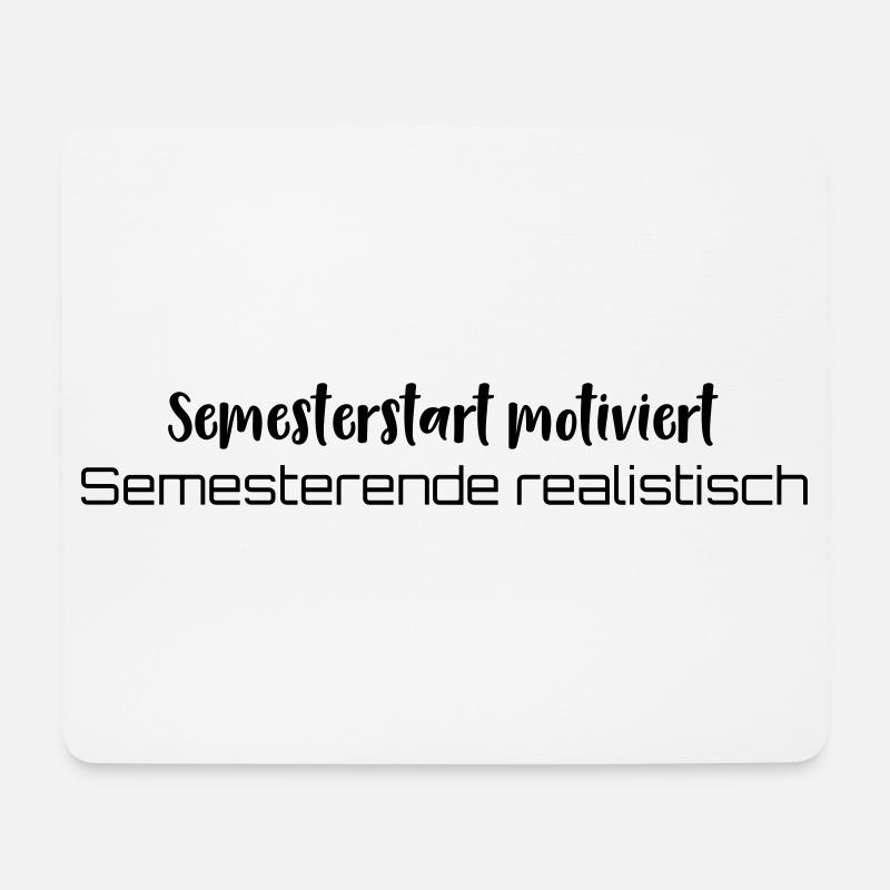 Kaffee → Lernen → Existenzkrise - Mousepad (Querformat) - Weiß