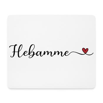 Hebamme mit Herz - Mousepad (Querformat) - Weiß - Vorne