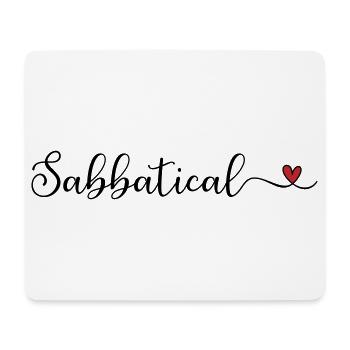 Sabbatical cute Typography with a Heart - Mouse Pad (horizontal) - white - Front