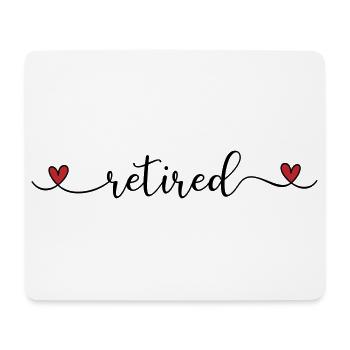 Zurückgezogene niedliche Typografie mit Herz - Mousepad (Querformat) - Weiß - Vorne