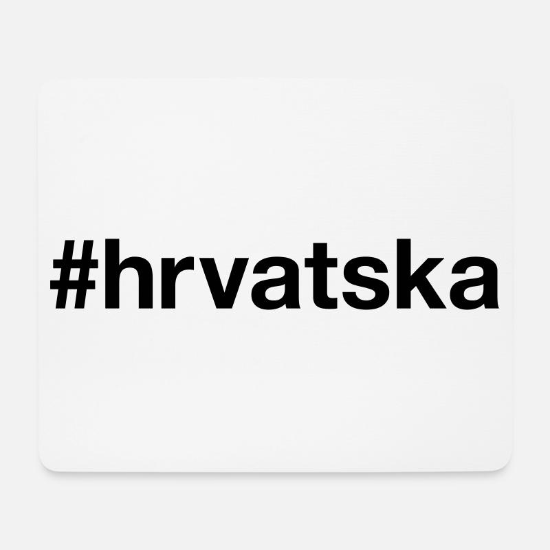 HRVATSKA Croatian Kroatien Hashtag - Mousepad (Querformat) - Weiß
